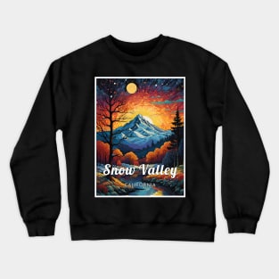 Snow Valley California USA ski Crewneck Sweatshirt